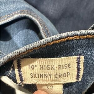 Madewell skinny crop jeans.